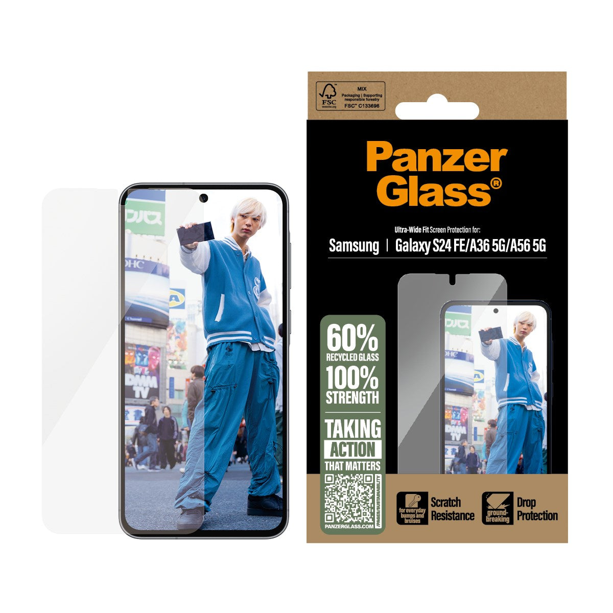 PanzerGlass® Displayschutz Samsung Galaxy S24 FE | A36 5G | A56 5G | Ultra-Wide Fit